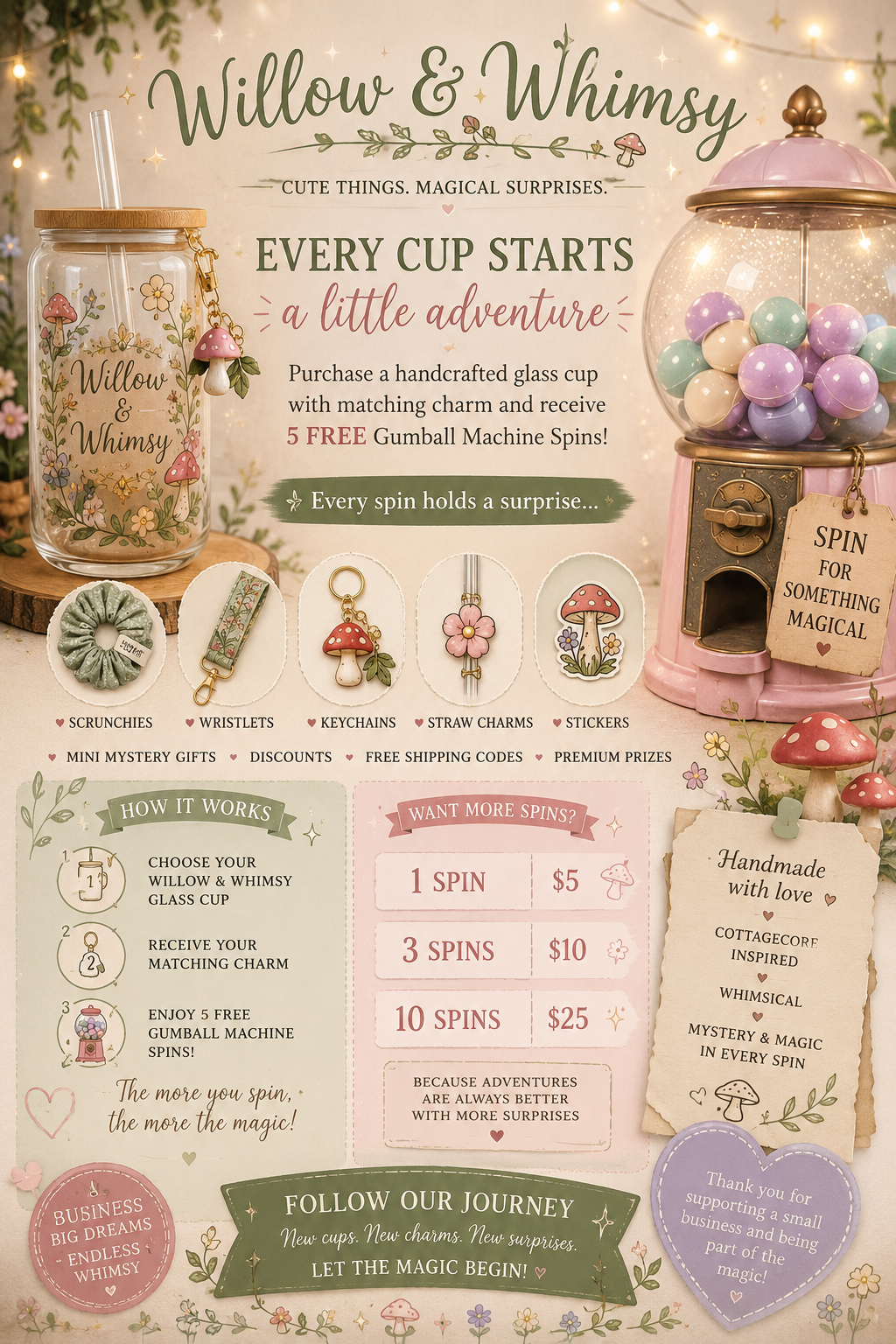 Willow & Whimsy Mystery Cup Experience 🍄✨